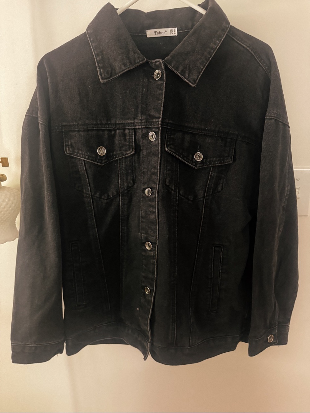 Tucker Washed Black Denim Trucker Jacket